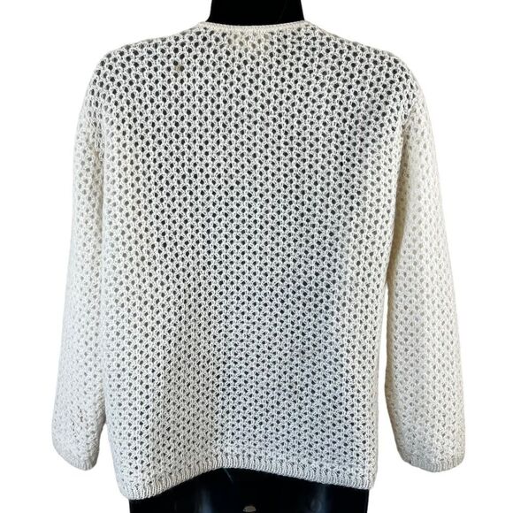 Vintage Sidney Gould FLORAL Mohair/Creslan Knit Cardigan Sweater - Picture 14 of 15